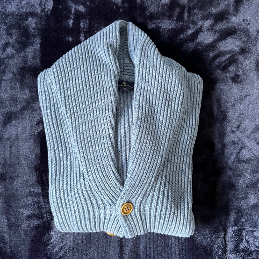 EUC Brooks Brothers fisherman knit cardigan